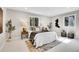 Well lit main bedroom boasts large windows and stylish modern decor at 1189 Lodgepole Dr, Evergreen, CO 80439