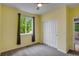 Bedroom with a ceiling fan, carpeted floor, closet, and a window, offering comfortable accommodation at 602 Mathews Way, Erie, CO 80516