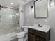 Modern bathroom with glass shower, sleek vanity, and neutral color scheme at 2755 Geneva St, Denver, CO 80238