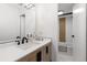 Modern bathroom with a sleek vanity, stylish fixtures, and a separate shower and bathtub at 955 Eudora St # 1606, Denver, CO 80220