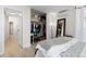 Comfortable main bedroom with closet, neutral colors, and modern decor creating a relaxing atmosphere at 955 Eudora St # 1606, Denver, CO 80220