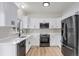 Modern kitchen featuring white cabinets, stainless steel appliances, and a bright, clean design at 5010 Golden Eagle Pkwy, Brighton, CO 80601