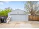 Detached one car garage with extra storage and alley access at 822 Poplar St, Denver, CO 80220