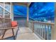 Relax on this front porch with a comfortable bench and neighborhood views at 788 Alumroot St, Castle Rock, CO 80104