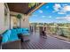 Inviting covered balcony featuring comfortable outdoor furniture and a scenic view of the surrounding neighborhood at 372 Castlemaine Ct, Castle Rock, CO 80104