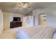 Vaulted ceiling main bedroom boasts ample space, storage and access to the ensuite at 3779 Aspen Hollow Ct, Castle Rock, CO 80104