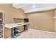 Inviting home office space with neutral tones, carpet and lots of light at 18940 Pebble Beach Way, Monument, CO 80132