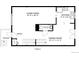 Second floor layout with an entry, veranda, living room, kitchen, bathroom and dining room at 7484 E Princeton Ave, Denver, CO 80237