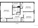 Third floor plan displaying a hallway, closets, bathrooms, and three bedrooms at 7484 E Princeton Ave, Denver, CO 80237