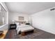 Bright main bedroom featuring carpet floors, decorative rug, and neutral decor at 7484 E Princeton Ave, Denver, CO 80237
