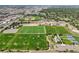 Aerial view looking out to the sports fields in this community at 5355 S Windermere St, Littleton, CO 80120