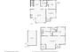 Floor plan including kitchen, living room, bathroom, primary bedroom, garage, and basement dimensions at 5355 S Windermere St, Littleton, CO 80120