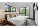 Primary bedroom with a king bed and stunning mountain views at 52 West Point Lode # A, Breckenridge, CO 80424
