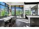 Spacious dining area with mountain views and large windows at 52 West Point Lode # A, Breckenridge, CO 80424