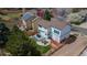 Aerial view of house showcasing backyard and neighborhood at 294 Willowick Cir, Highlands Ranch, CO 80129