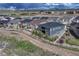 Aerial shot showcases the backyard, landscaping, and location within the neighborhood at 5251 Silver Hare Ct, Castle Rock, CO 80104