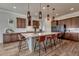 Modern kitchen featuring a large island, stainless steel appliances, and stylish pendant lighting at 5251 Silver Hare Ct, Castle Rock, CO 80104