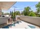 Outdoor patio area with furniture, plants, and clear blue skies at 1824 Pearl St # B, Boulder, CO 80302
