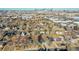 Wide aerial view showing home's neighborhood and location at 1361 W Custer Pl, Denver, CO 80223