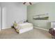 Bright bedroom with ceiling fan, plush carpet, and neutral color palette at 3342 Springmeadow Cir, Castle Rock, CO 80109