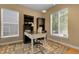 Bright home office space with natural light, featuring a desk, chair, and shelving for optimal organization and style at 3342 Springmeadow Cir, Castle Rock, CO 80109