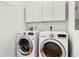 Functional laundry room featuring front load washer and dryer at 4190 W Alameda Ave, Denver, CO 80219