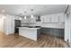Modern kitchen with white cabinets, stainless steel appliances, and spacious island at 8767 Chase Dr # 195, Arvada, CO 80003
