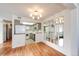Kitchen features white appliances and wood cabinets at 14393 E Marina Dr, Aurora, CO 80014