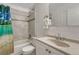 Tidy bathroom featuring stylish tile, modern fixtures, and shower-tub combination at 19140 E Milan Cir, Aurora, CO 80013