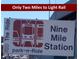 Sign showing RTD's Nine Mile Station is a short distance from the property at 3482 S Eagle St # 102, Aurora, CO 80014