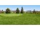 Scenic view of the community golf course, with lush green grass and mature trees, in a peaceful setting at 595 S Alton Way # 1C, Denver, CO 80247