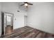 Bedroom with view to bathroom and closet at 8422 S Upham Way # G60, Littleton, CO 80128