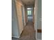 Hallway with light gray walls, gray carpeting, and white doors create a bright, neutral transitional space at 2238 S Nile Ct, Aurora, CO 80014