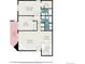 Home floorplan featuring two bedrooms, two bathrooms, dining area, kitchen, and balcony at 904 S Walden Way # 203, Aurora, CO 80017