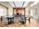 The community room has a great design with large windows and a cozy fireplace at 4100 Albion St # 523, Denver, CO 80216