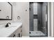 Contemporary bathroom with a walk-in shower and updated fixtures at 30410 E 161St Ave, Brighton, CO 80603