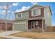 Charming two-story home featuring a swing on the porch, complemented by a well-maintained front yard and a neutral color palette at 7232 Shavano Ave, Frederick, CO 80504