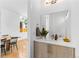 Stylish half-bath with a modern vanity and contemporary mirror at 1833 E Jewell Ave, Denver, CO 80210