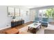 Bright living room features stylish decor, hardwood flooring, and comfortable seating for a welcoming space at 8240 Grandview Ave, Arvada, CO 80002