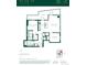 Detailed two-bedroom floor plan highlighting the layout of the primary bedroom, living, and dining area at 525 18Th St # 3209, Denver, CO 80202