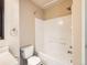 This full bathroom has a shower and bathtub at 5888 Biscay St # D, Denver, CO 80249