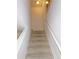 Carpeted staircase with a white railing leading to the upper level at 1015 Alta St, Longmont, CO 80501