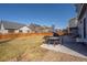 Backyard featuring a lawn, privacy fence, patio, and an outdoor dining set at 19603 E 63Rd Pl, Aurora, CO 80019