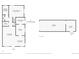 Floor plan of the home, showing living spaces, primary bedroom, and detached garage at 1292 Kearney St, Denver, CO 80220