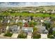 Aerial view of the home nestled in a neighborhood with green spaces and views of the surrounding area at 2822 Flint Ct, Superior, CO 80027