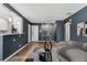 Stylish living room showcasing modern lighting, hardwood flooring, and elegant furnishings at 525 Jackson St # 304, Denver, CO 80206