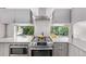 Modern kitchen with stainless steel appliances, stylish backsplash, and ample counter space at 1333 Elati St # 1, Denver, CO 80204