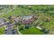 Beautiful aerial view highlighting the community pool, playground, and surrounding green spaces and trails at 21392 E Stroll Ave, Parker, CO 80138