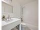 Bright, updated bathroom with white subway tile, marble countertop, and modern fixtures at 1117 Elysian Field Dr # A, Lafayette, CO 80026