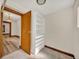 Bedroom featuring neutral carpet and built-in wardrobe shelves and drawers at 2411 N High St, Denver, CO 80205